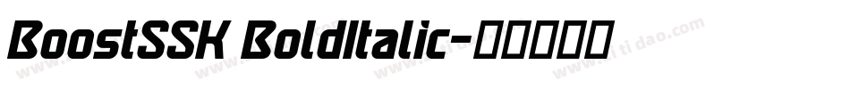 BoostSSK BoldItalic字体转换